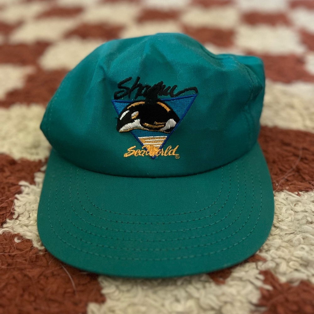 Vintage Seaworld Shamu Snapback Hat USA Made 1992